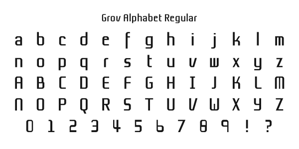Grov Alphabet Regular Specimen