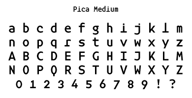 Pica Medium Specimen