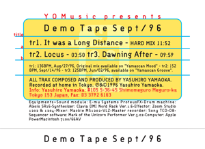 Demo Tape Sept/96